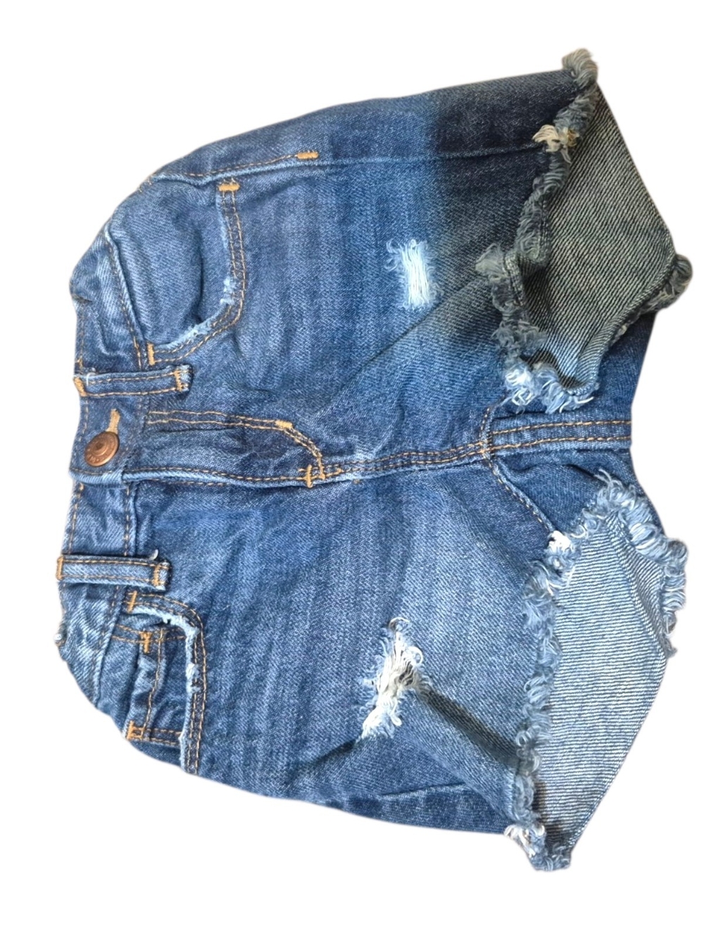 Old Navy Dark Blue Distressed Denim Cutoff Shorts
